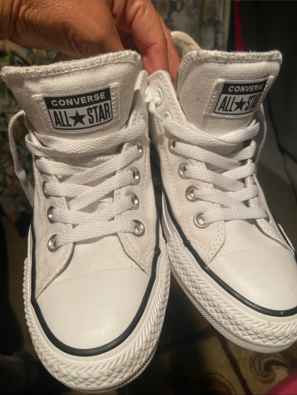 Converse White Low Top Canvas Sneakers - Picture 13 of 13